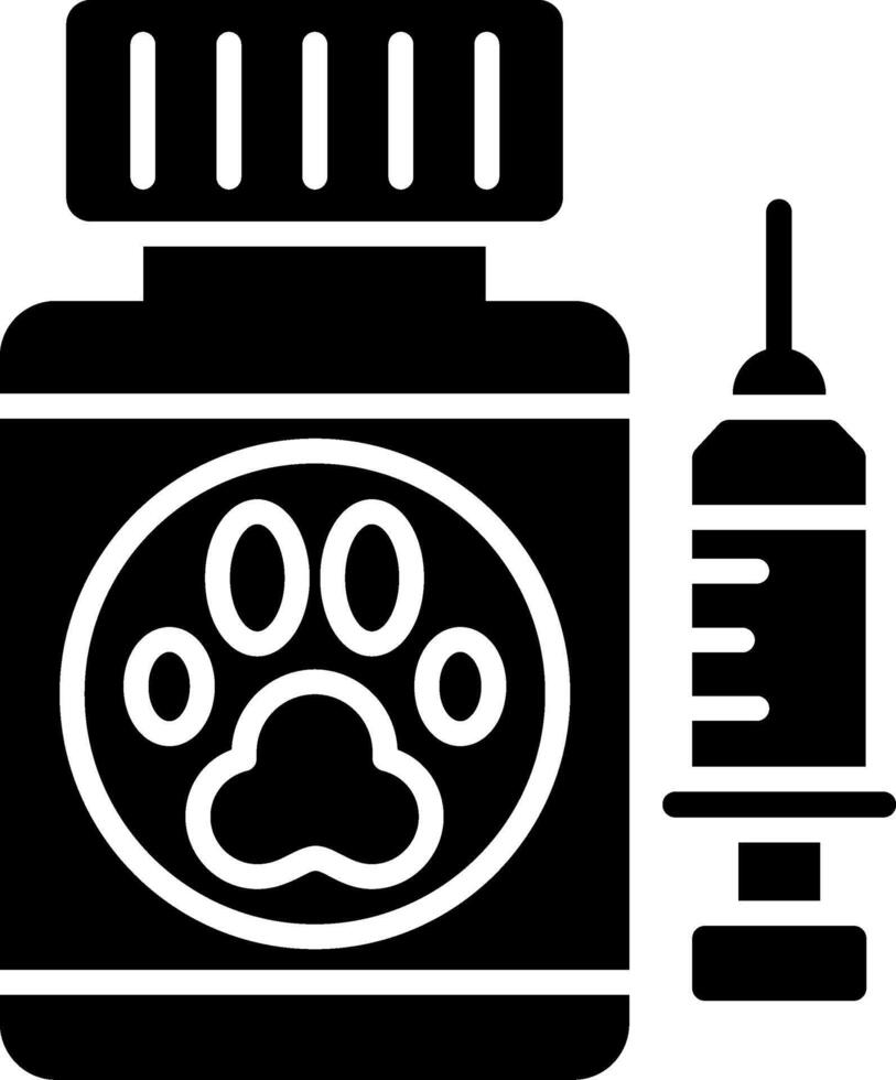 Veterinary Glyph Icon vector