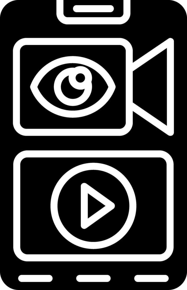 Live Streaming Glyph Icon vector