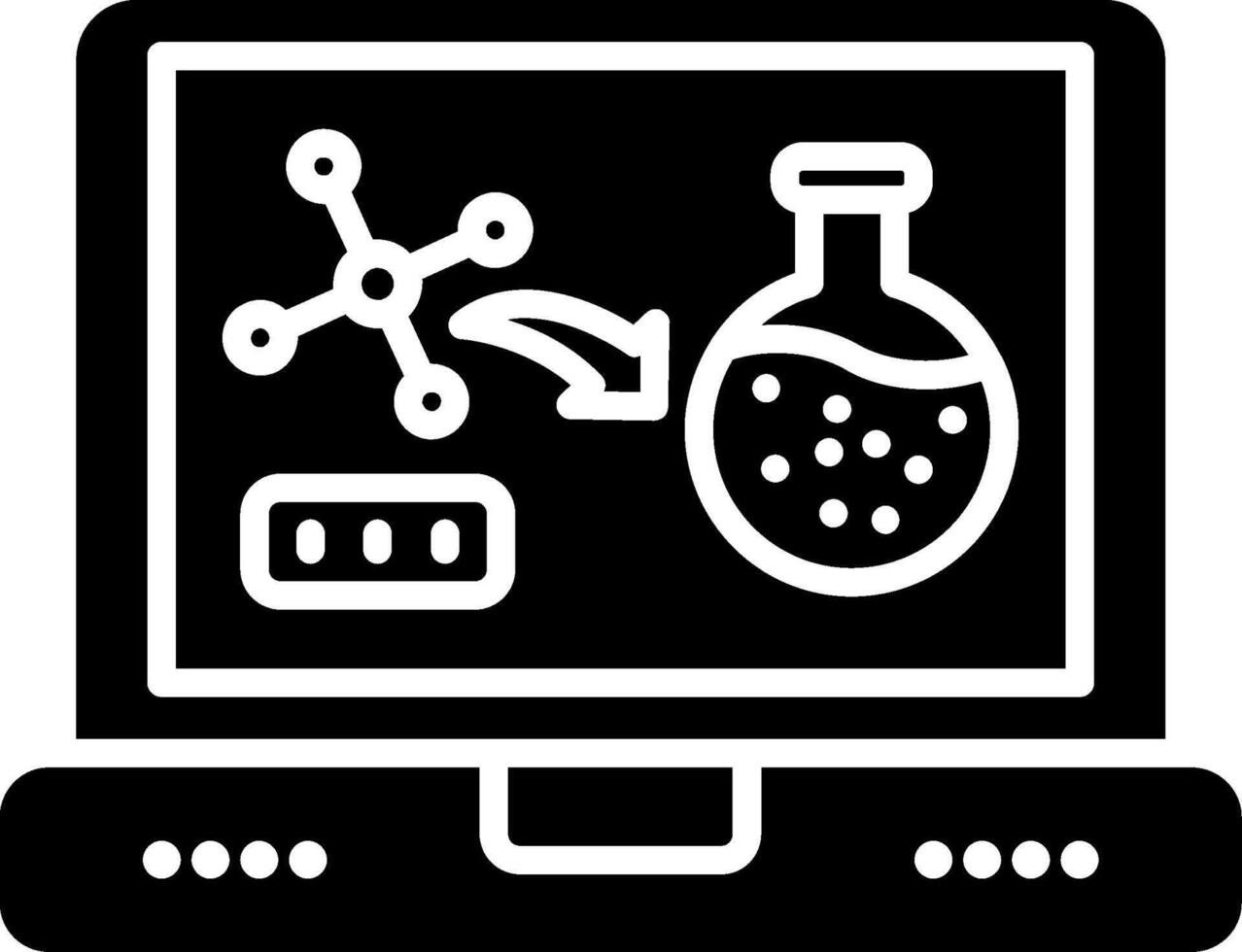 Virtual Lab Glyph Icon vector