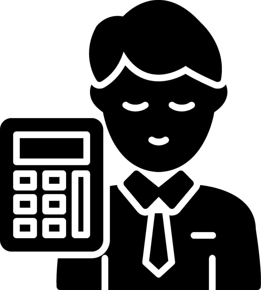 Accountant Glyph Icon vector