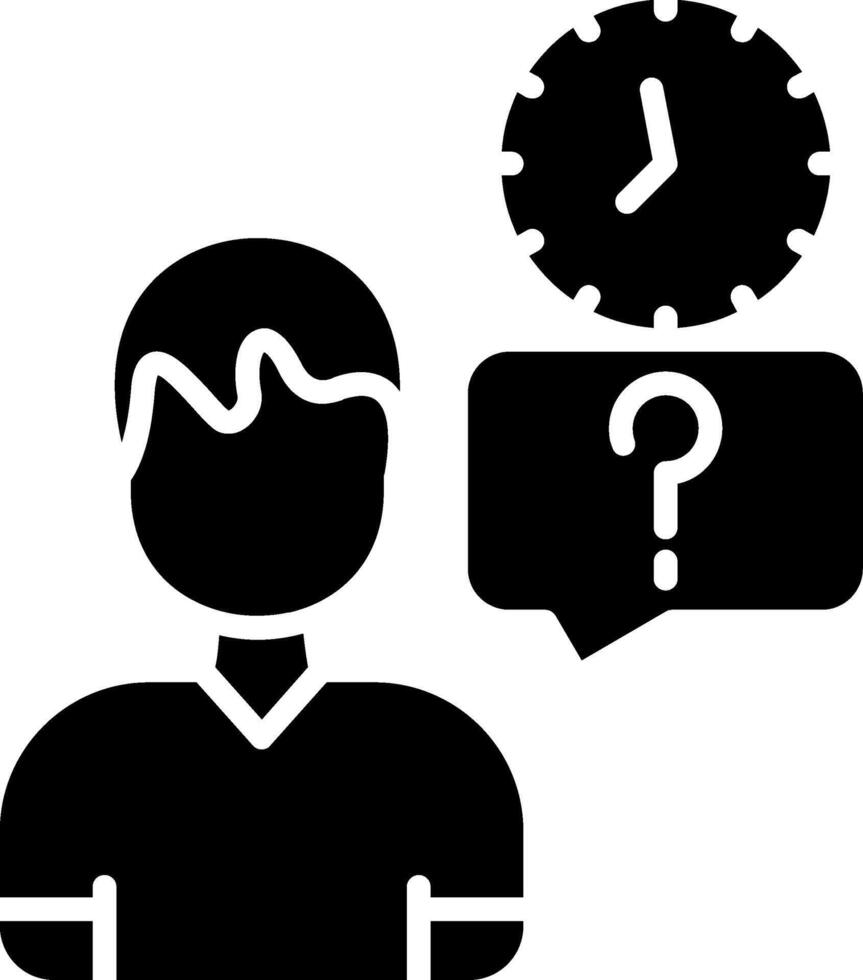When Glyph Icon vector