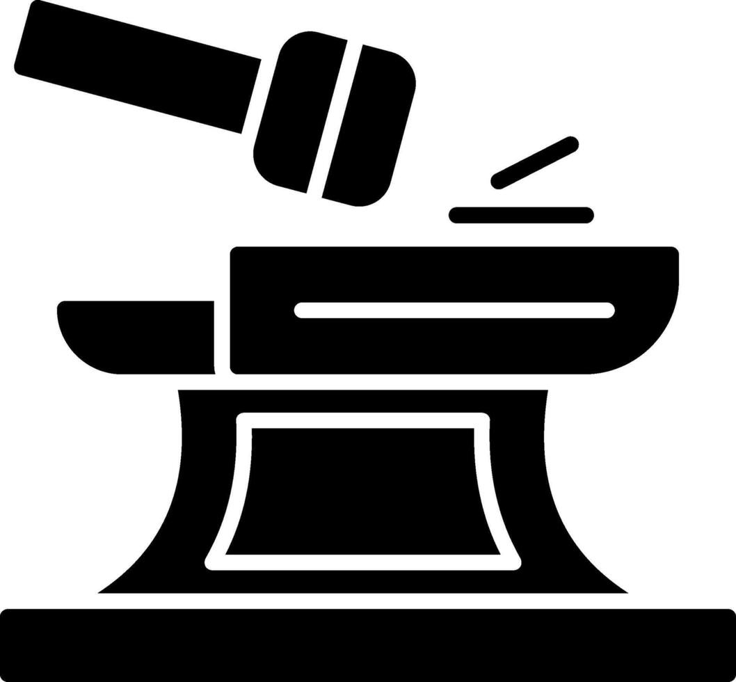 Anvil Glyph Icon vector