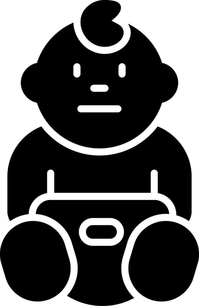 Baby Glyph Icon vector