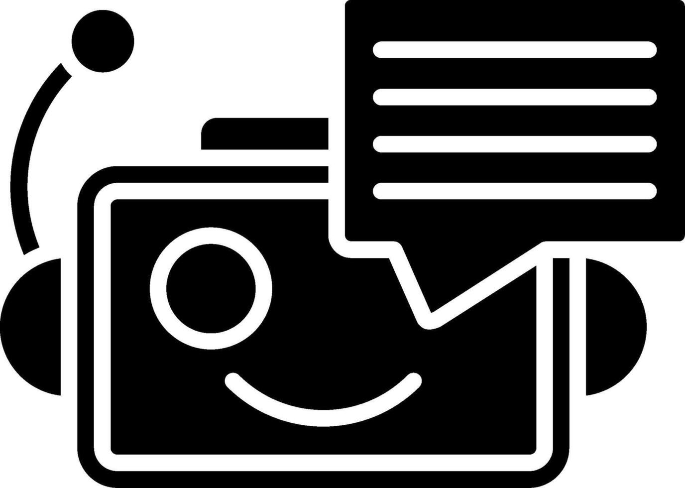 Bot Glyph Icon vector