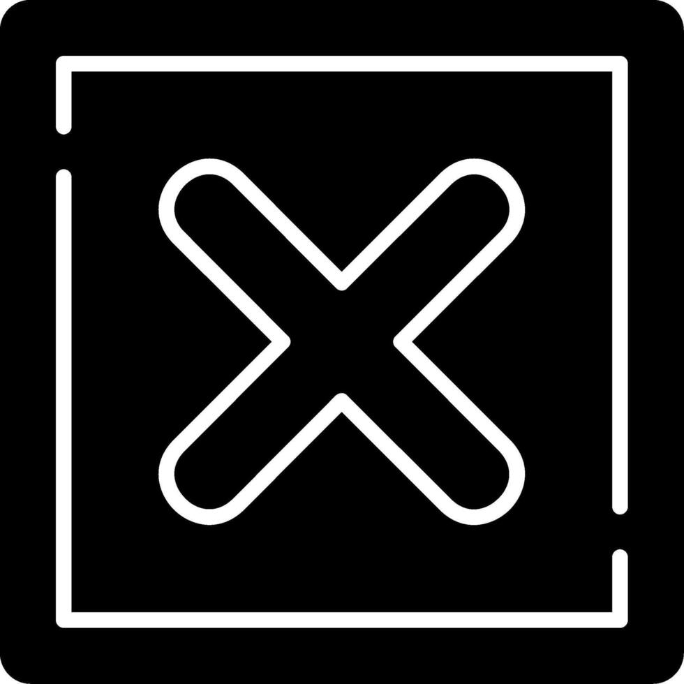 Cancel Glyph Icon vector