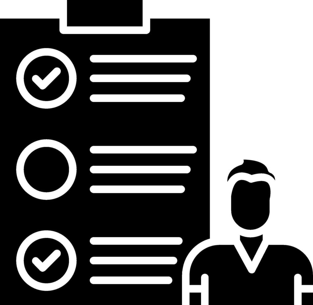Assessment Glyph Icon vector
