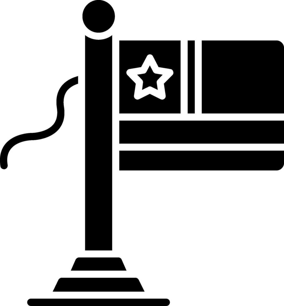 Chile Flag Glyph Icon vector