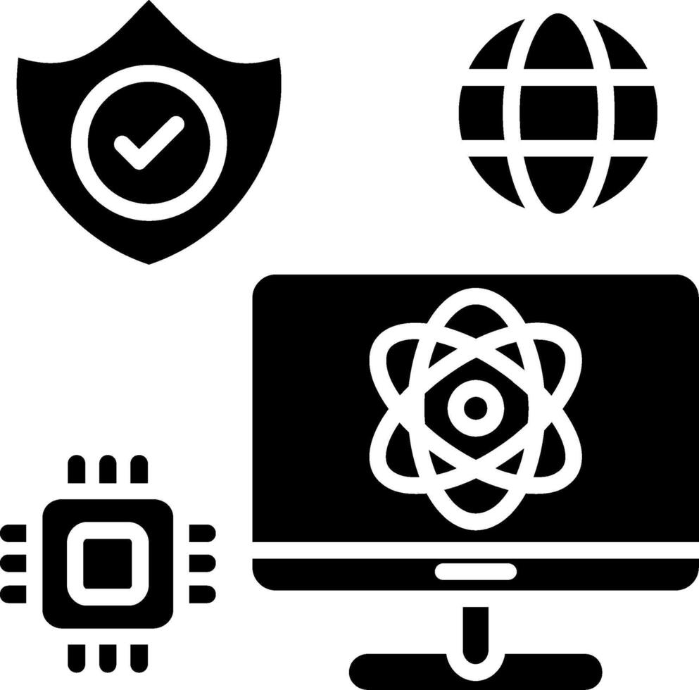 Computer Glyph Icon vector