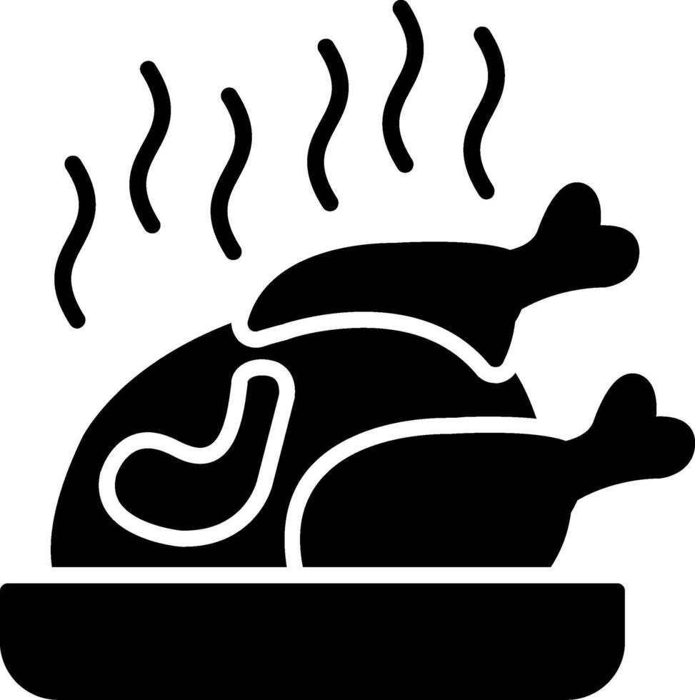 Chicken Glyph Icon vector