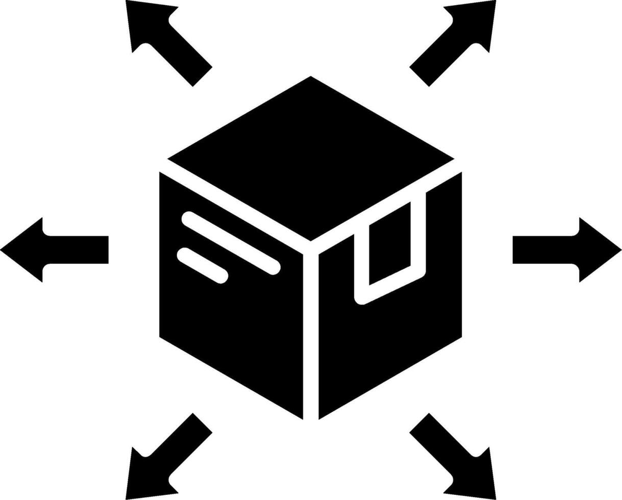 Distribution Center Glyph Icon vector