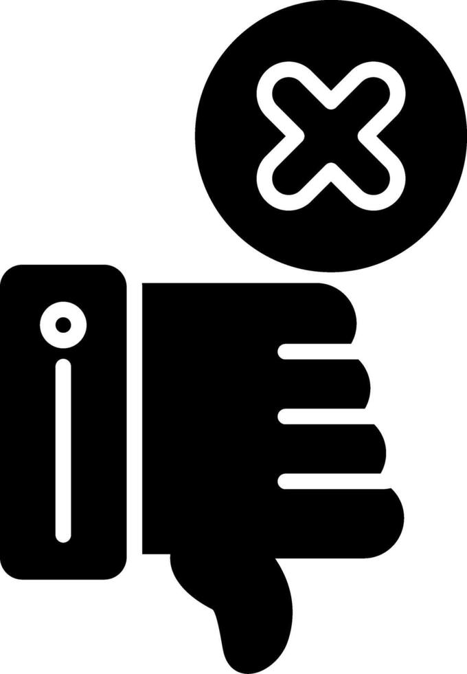 Dislike Glyph Icon vector