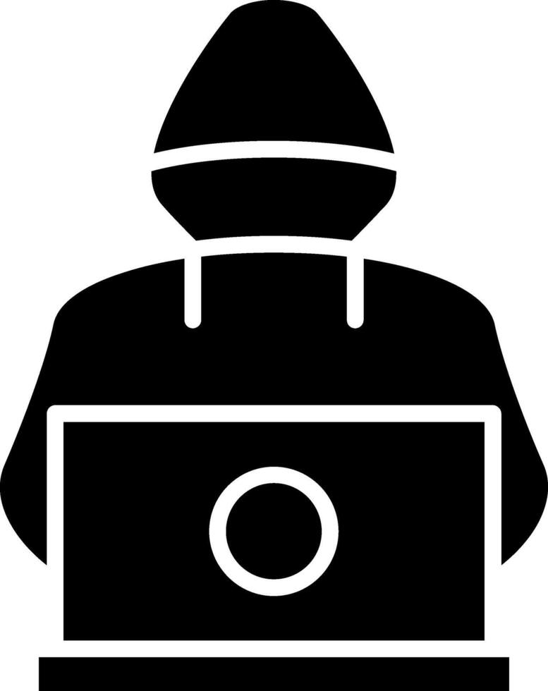 Hacker Glyph Icon vector