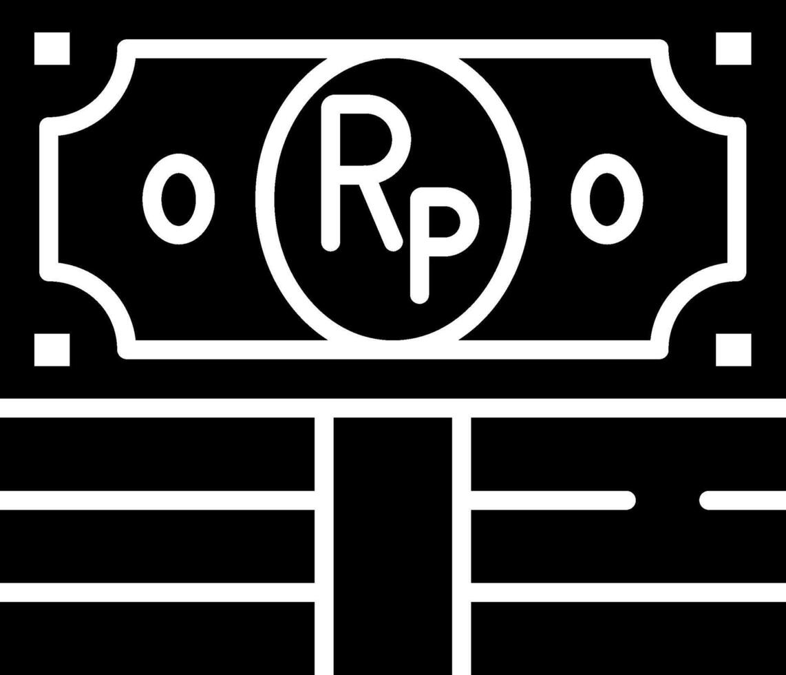 Indonesian Rupiah Glyph Icon vector