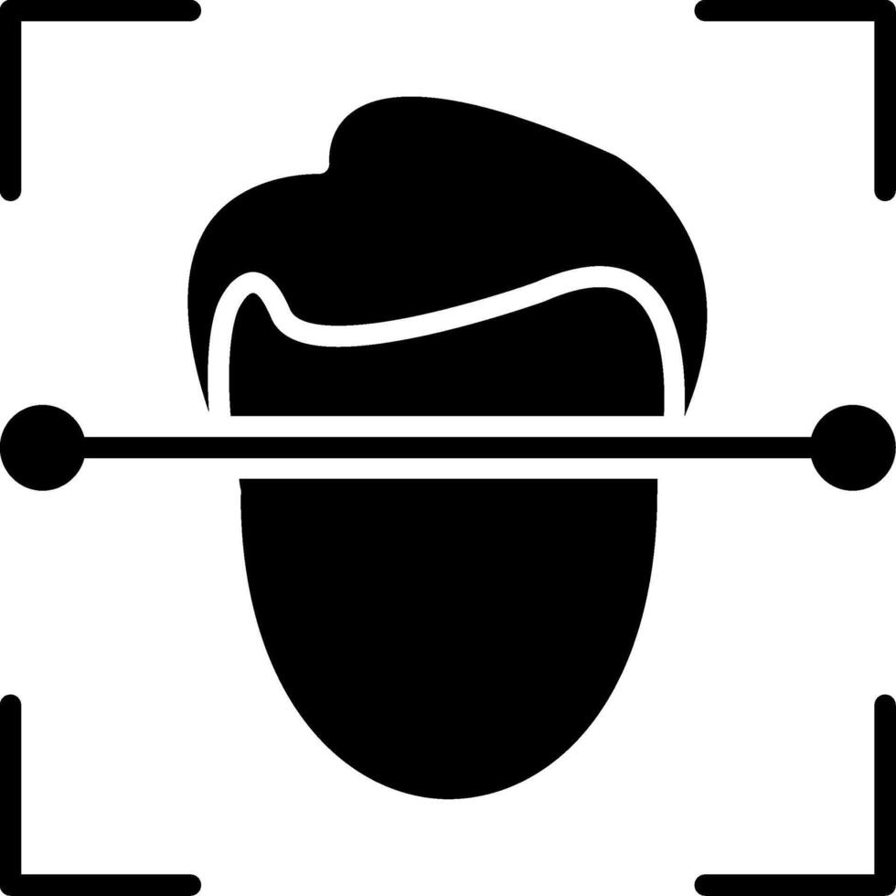 Face Scanner Glyph Icon vector