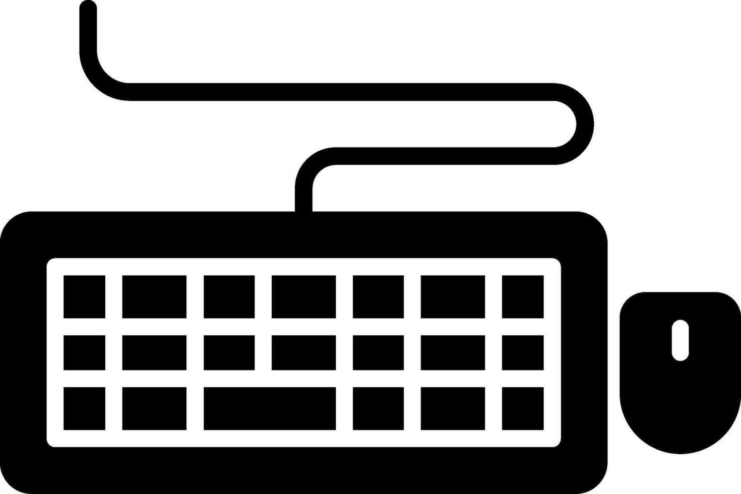 Keyboard Glyph Icon vector