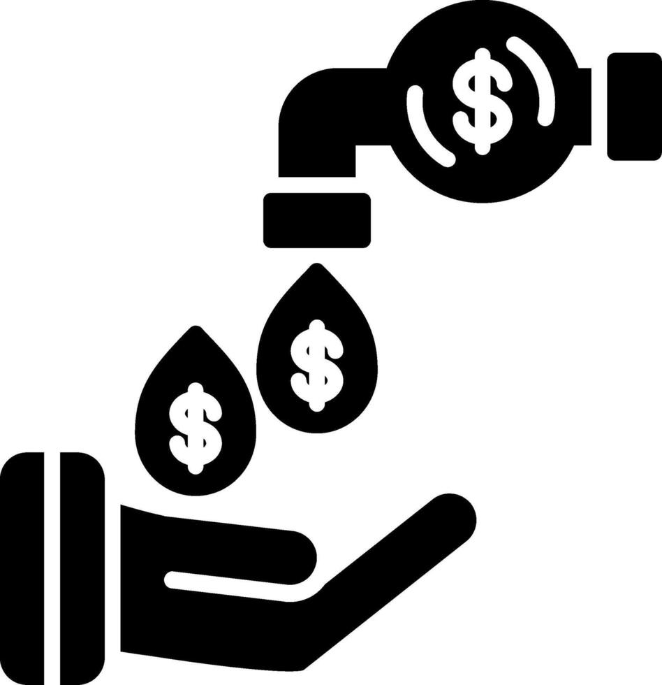 Liquidity Glyph Icon vector