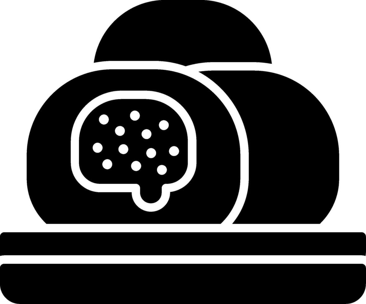 Mochi Glyph Icon vector