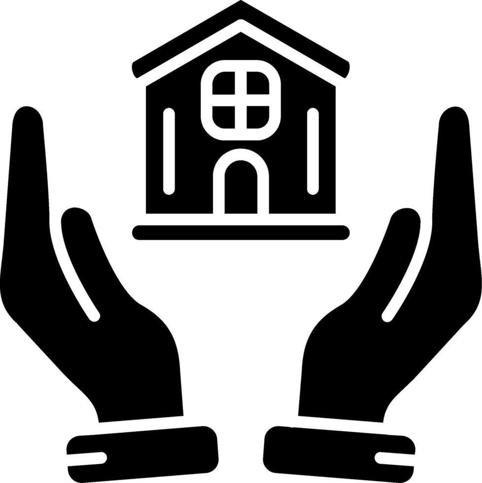 Property Insurance Glyph Icon vector
