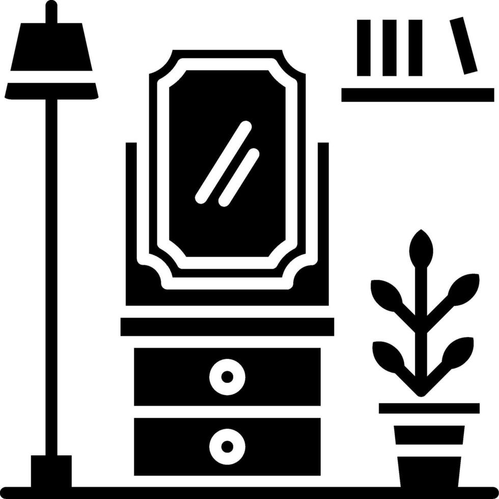 Mirror Glyph Icon vector