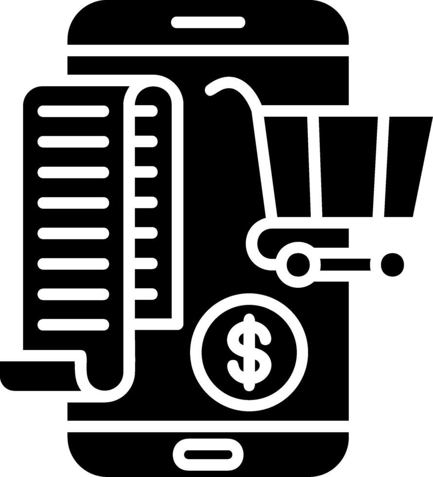 Online Shopping Glyph Icon vector