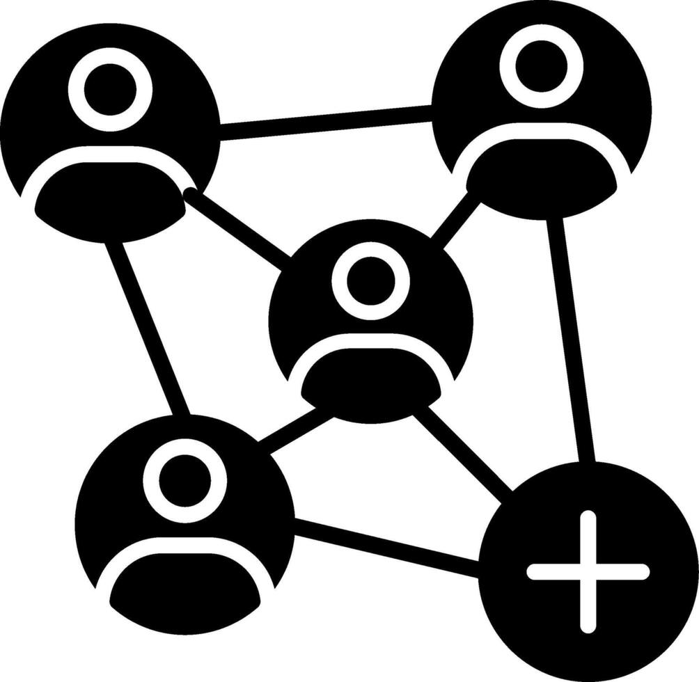 Sharing Glyph Icon vector