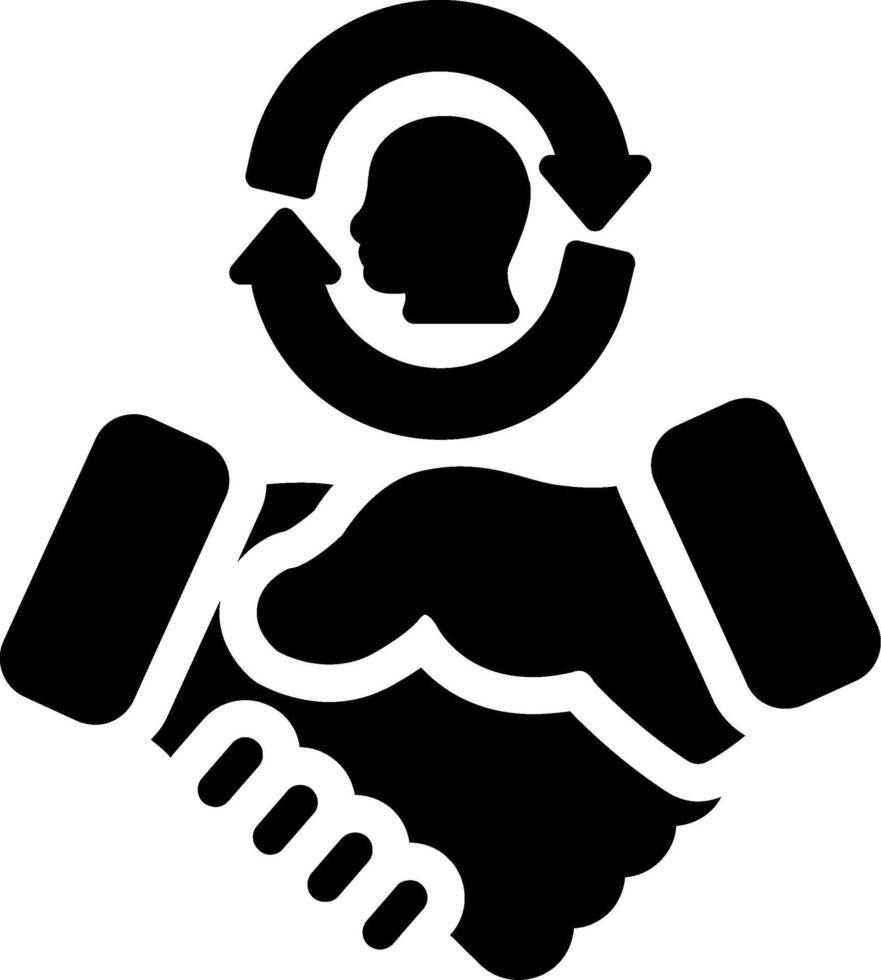 Retention Glyph Icon vector
