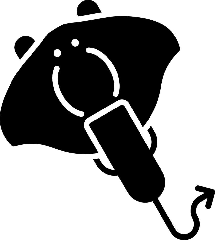 Stingray Glyph Icon vector