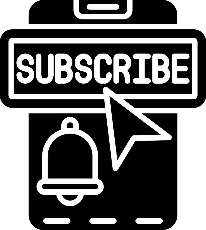 Subscribe Glyph Icon vector