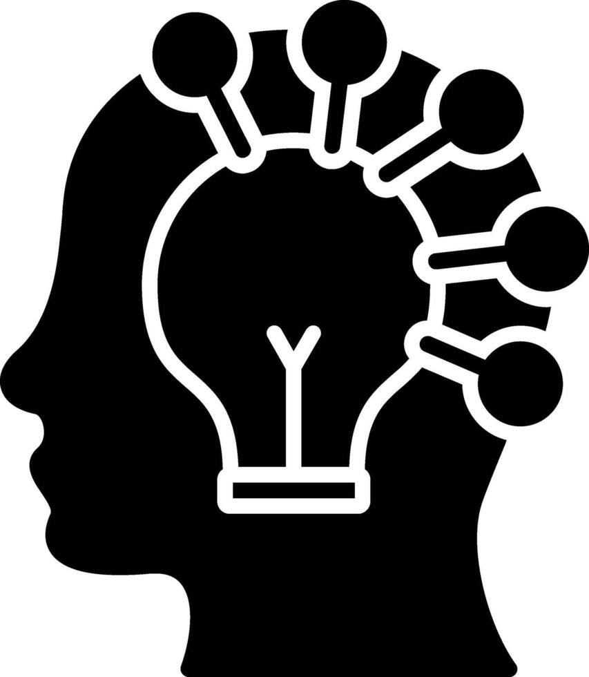 Thought Leadership Glyph Icon vector