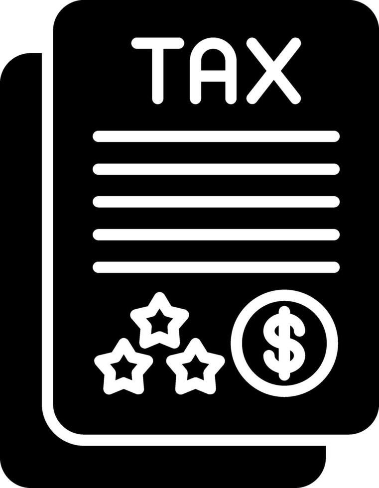 Tax Report Glyph Icon vector