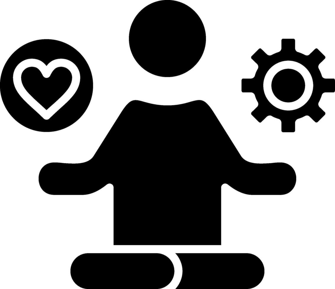 Stress Management Glyph Icon vector