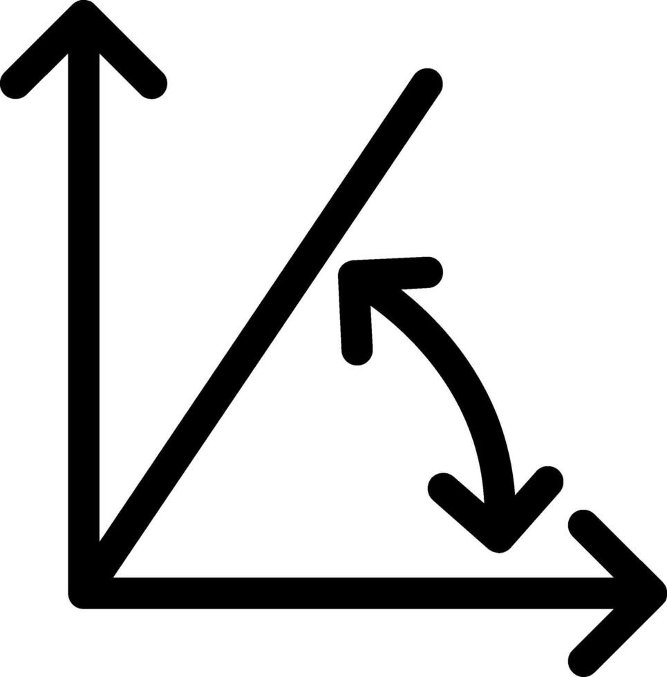Angle Glyph Icon vector