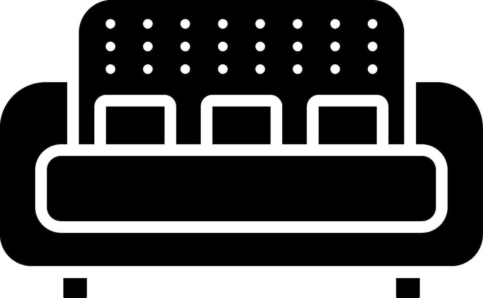 Sofa Glyph Icon vector