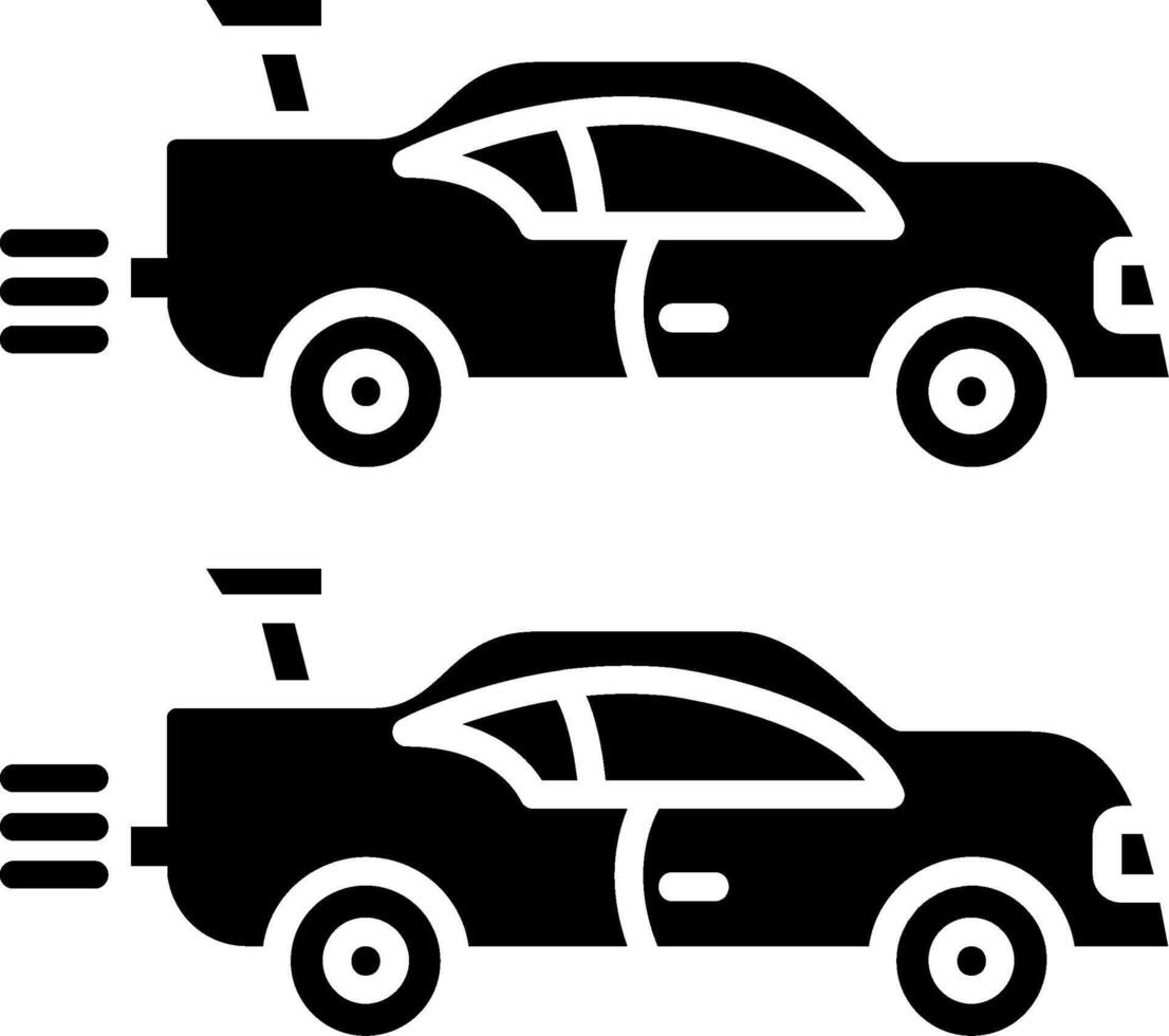 Car Race Glyph Icon vector