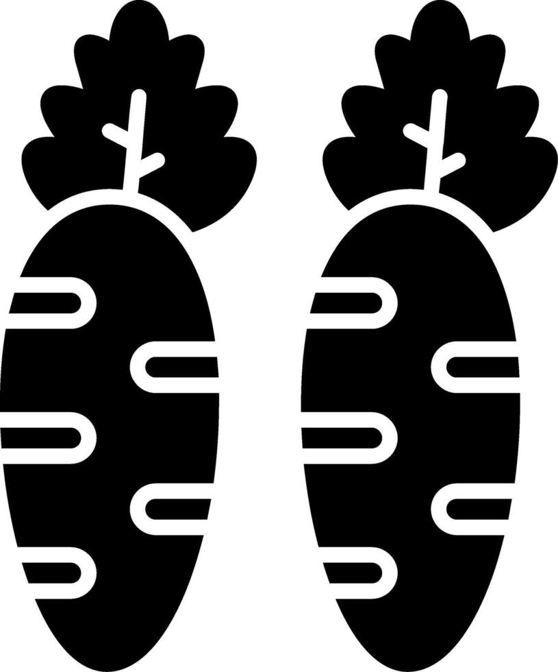 Carrot Glyph Icon vector