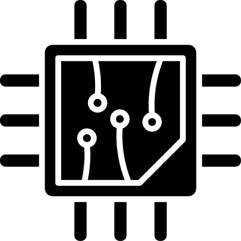 Cpu Glyph Icon vector