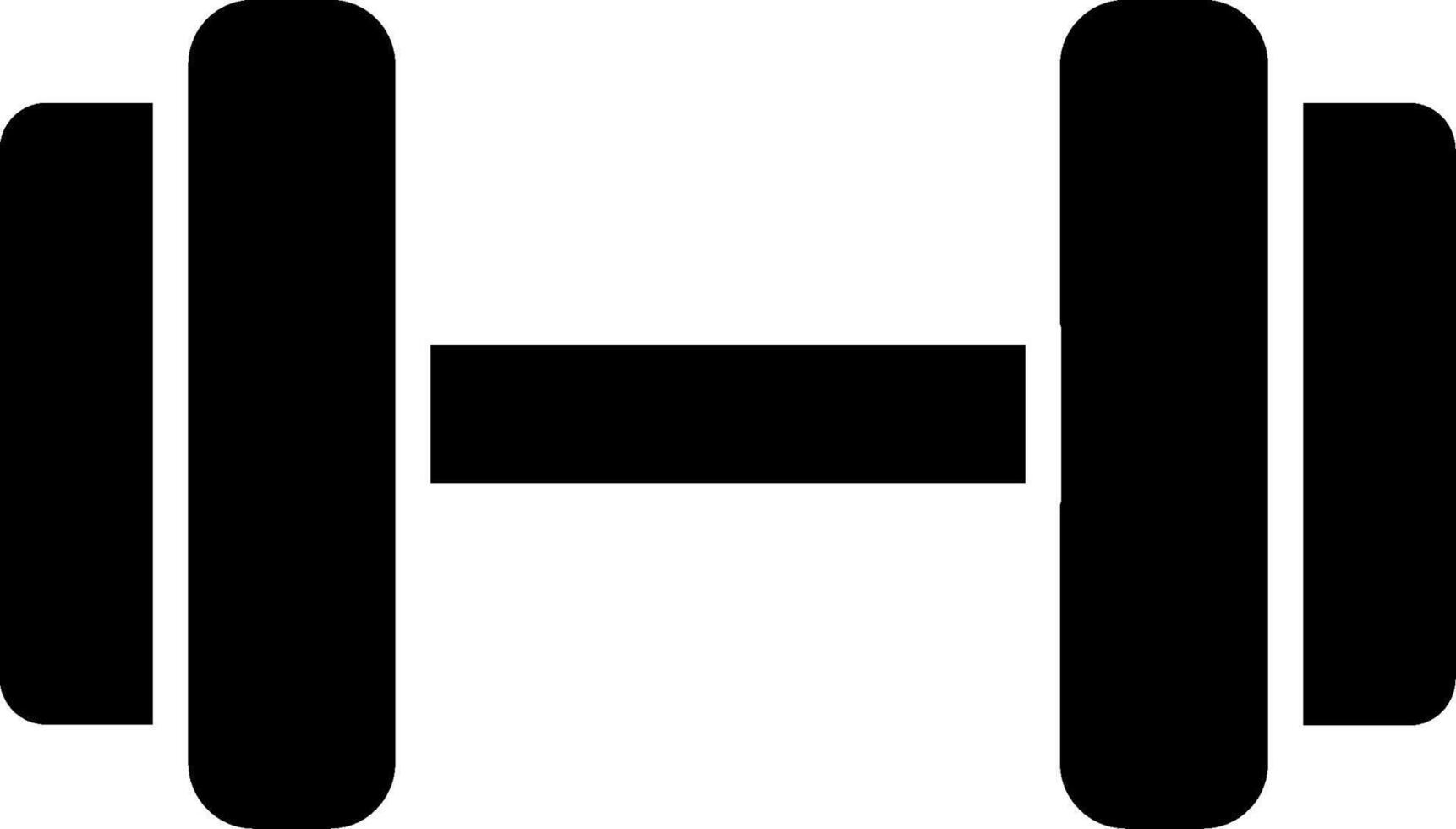 Dumbbell Glyph Icon vector