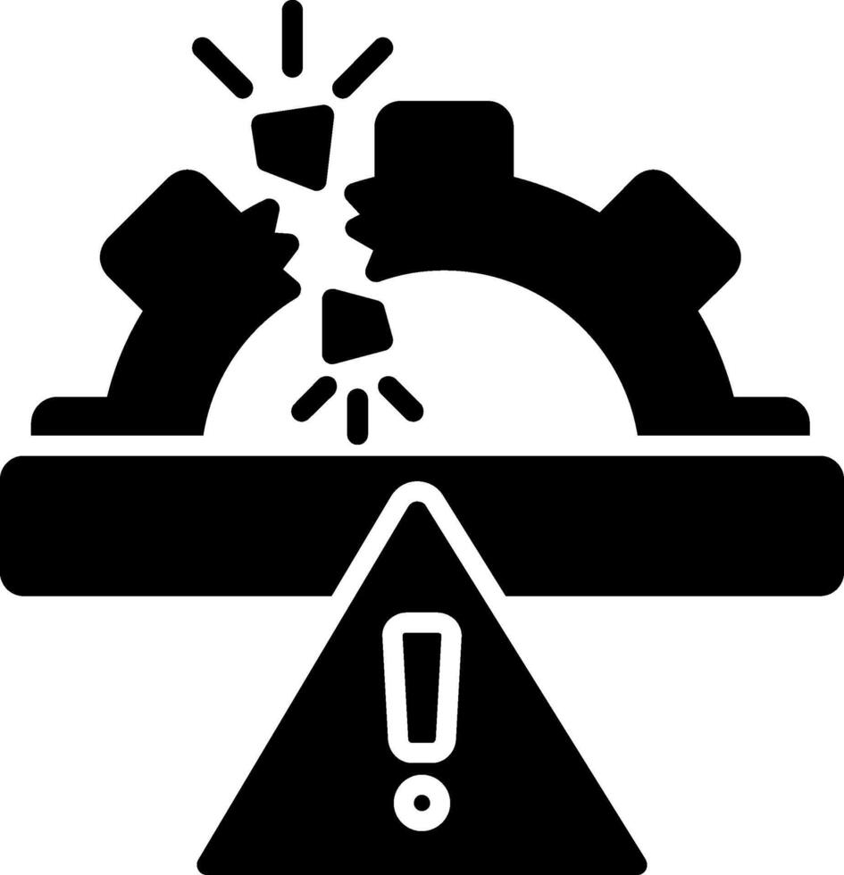 Disruption Glyph Icon vector