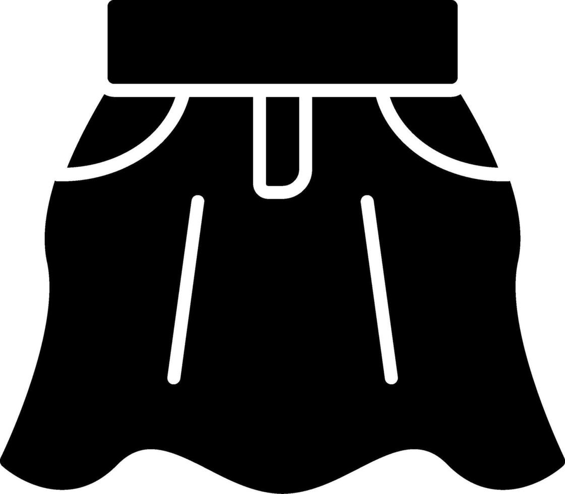 Female Skirt Glyph Icon vector