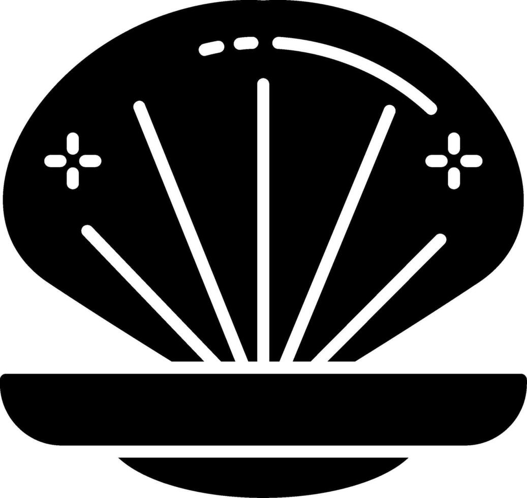 Clam Glyph Icon vector