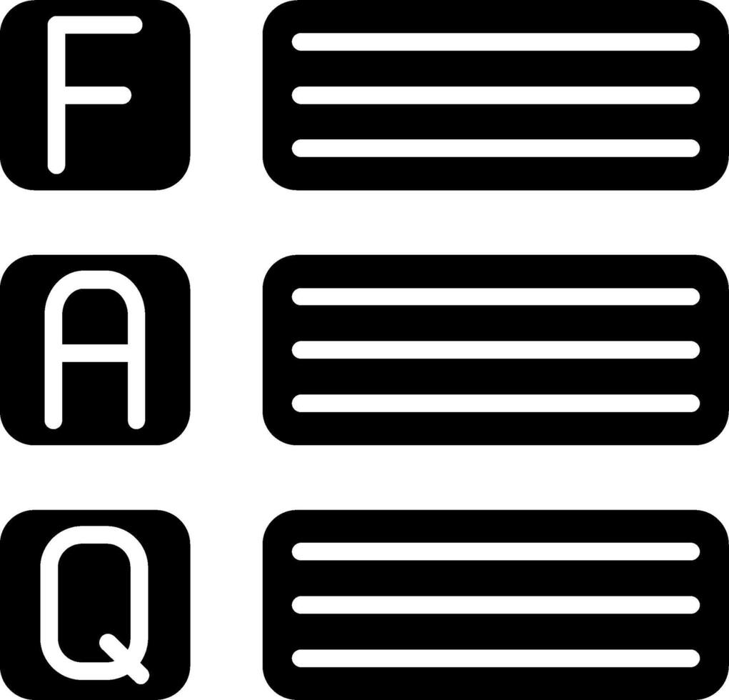 Faq Glyph Icon vector