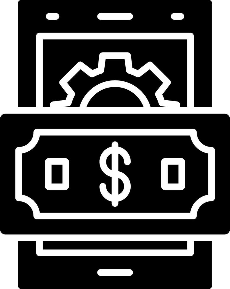 Dollar Glyph Icon vector