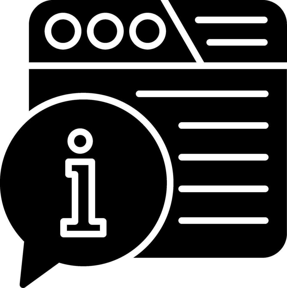 Information Glyph Icon vector