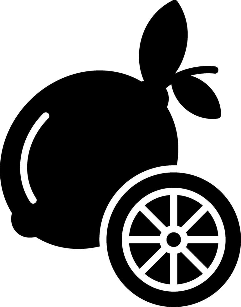 Lemon Glyph Icon vector