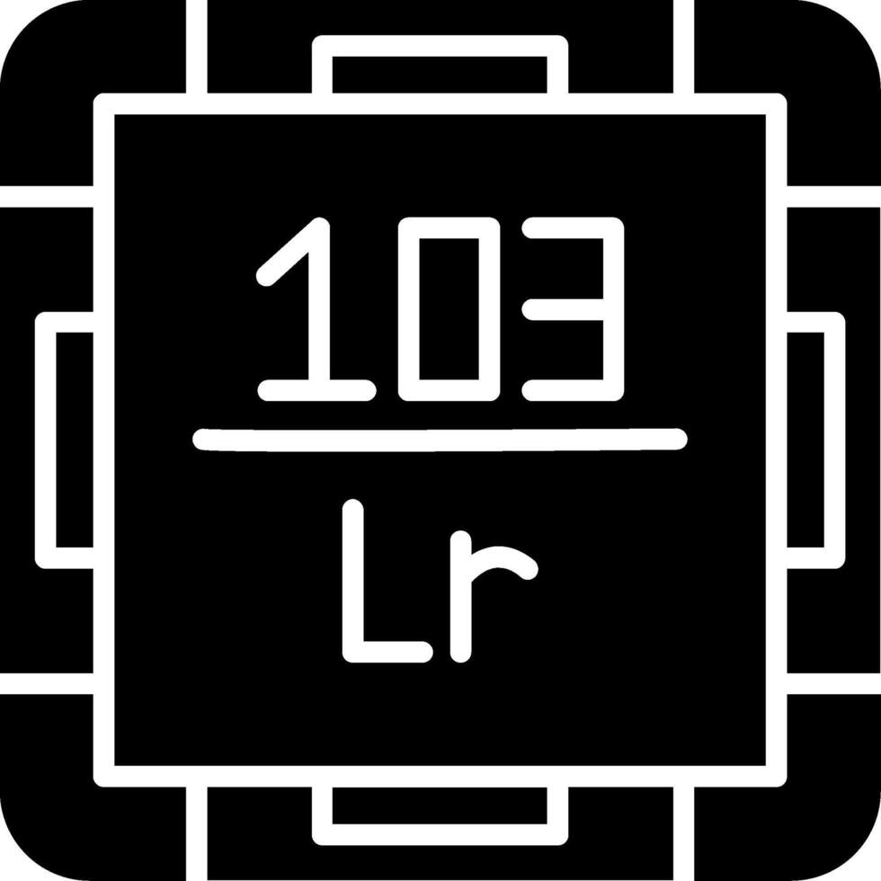 Lawrencium Glyph Icon vector
