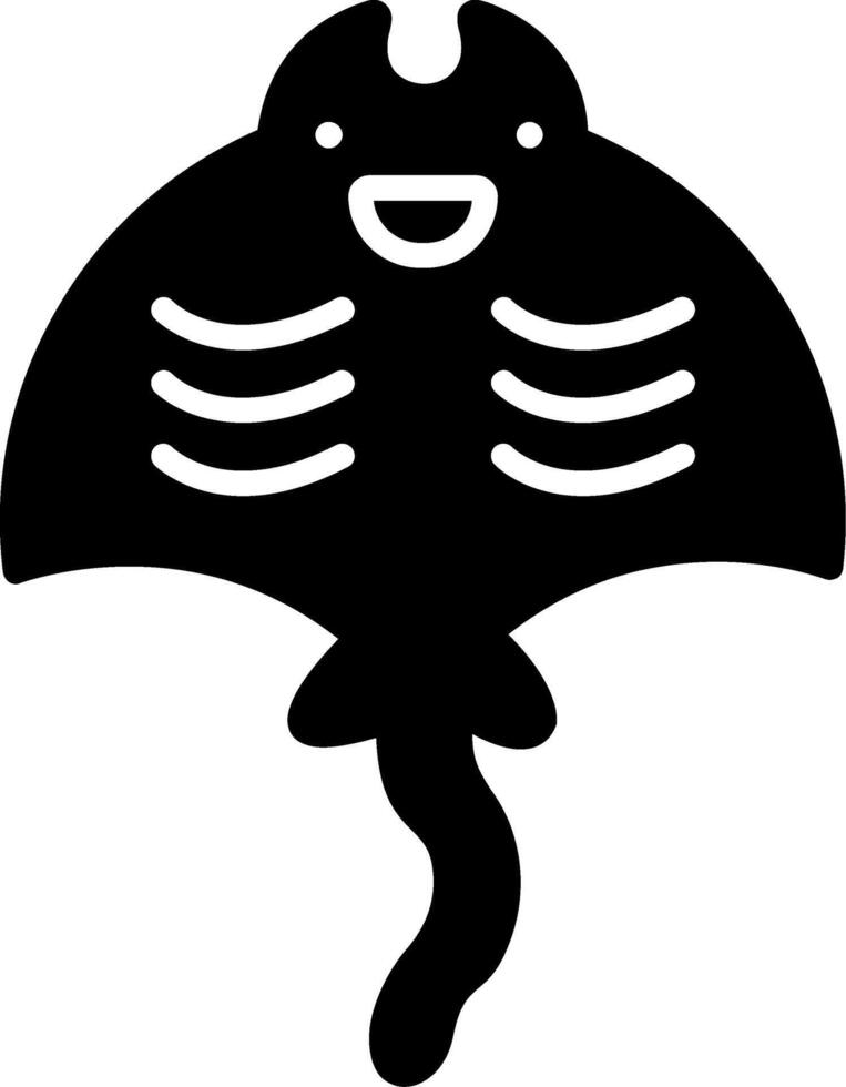 Manta Ray Glyph Icon vector