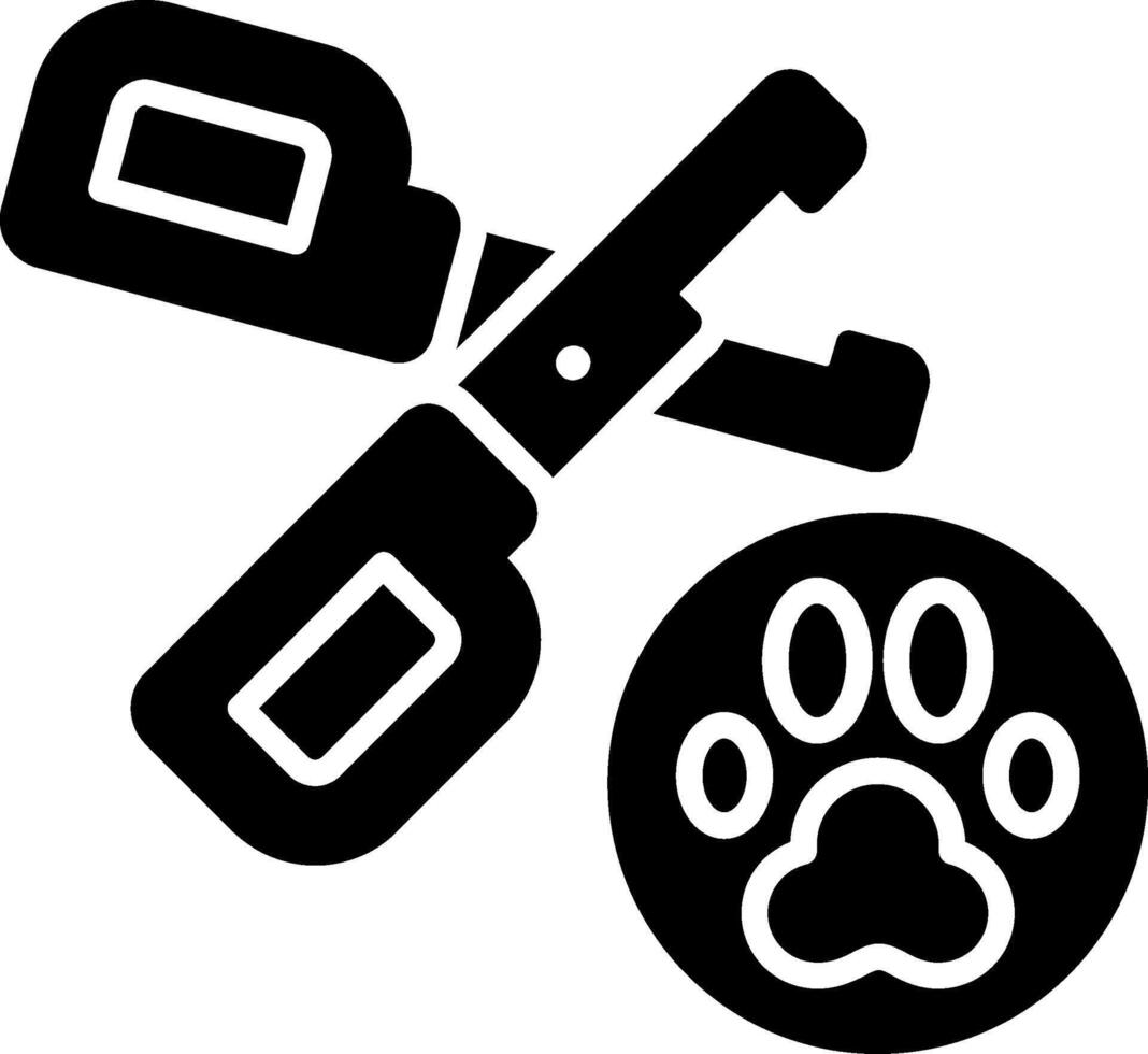 Nail Clipper Glyph Icon vector