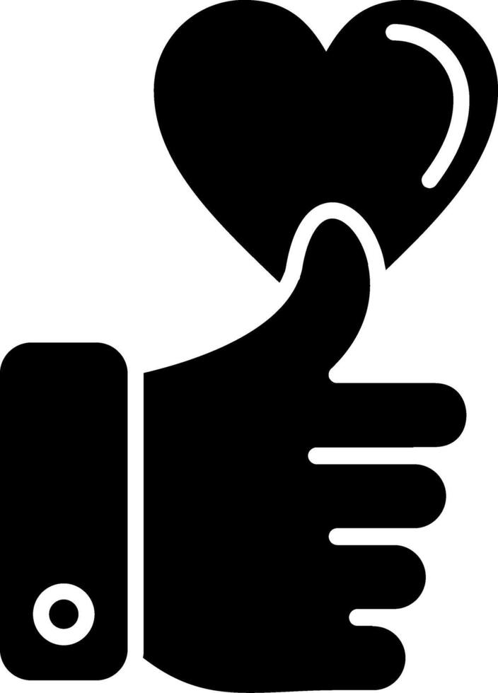 Like Glyph Icon vector
