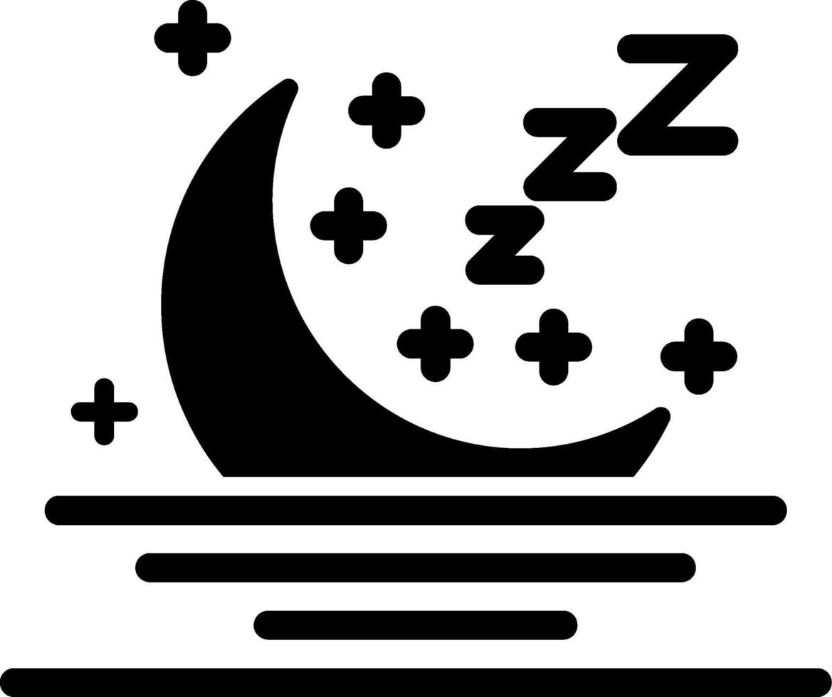 Moon Glyph Icon vector