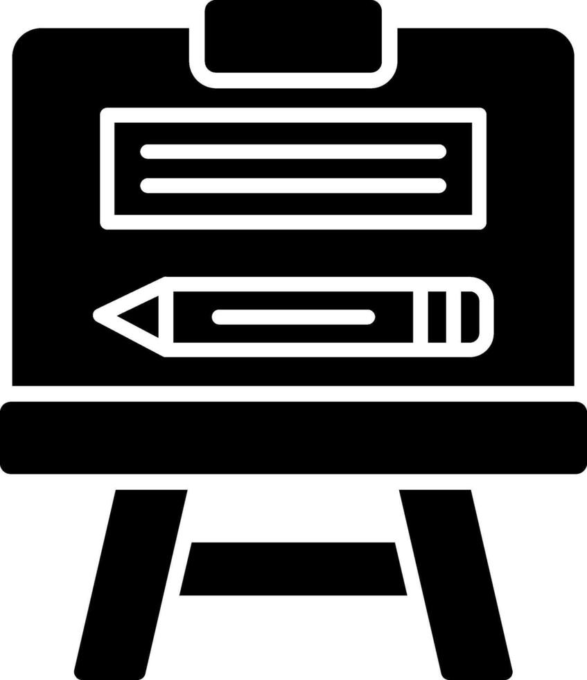 Easel Glyph Icon vector